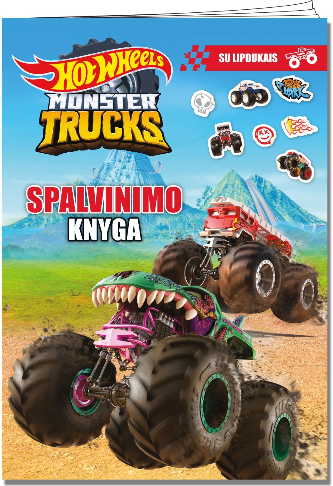 Hot Wheels Monster Trucks Spalvinimo Knyga Knyga Pegasas