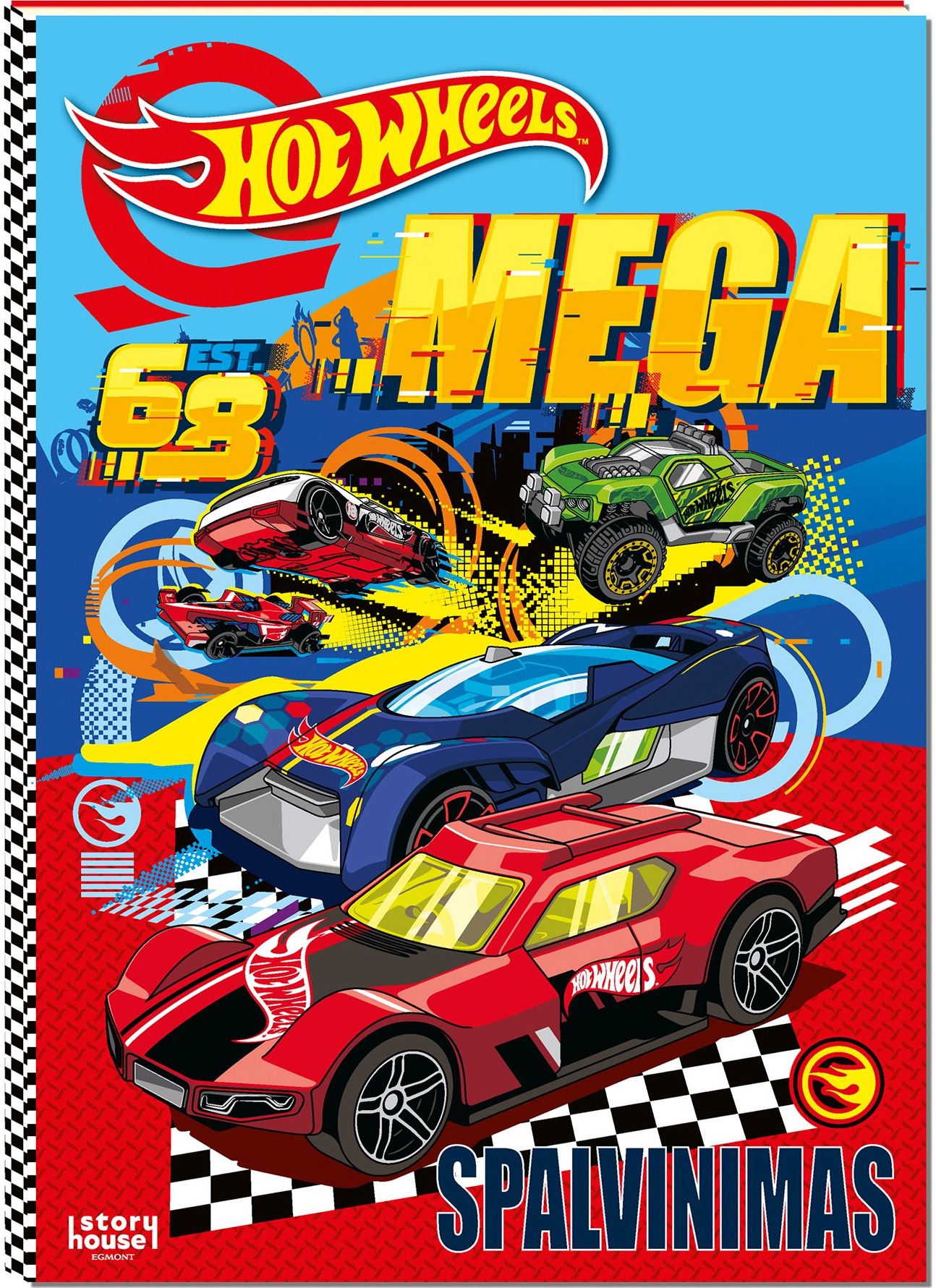 Hot Wheels Mega Spalvinimas Knyga Pegasas