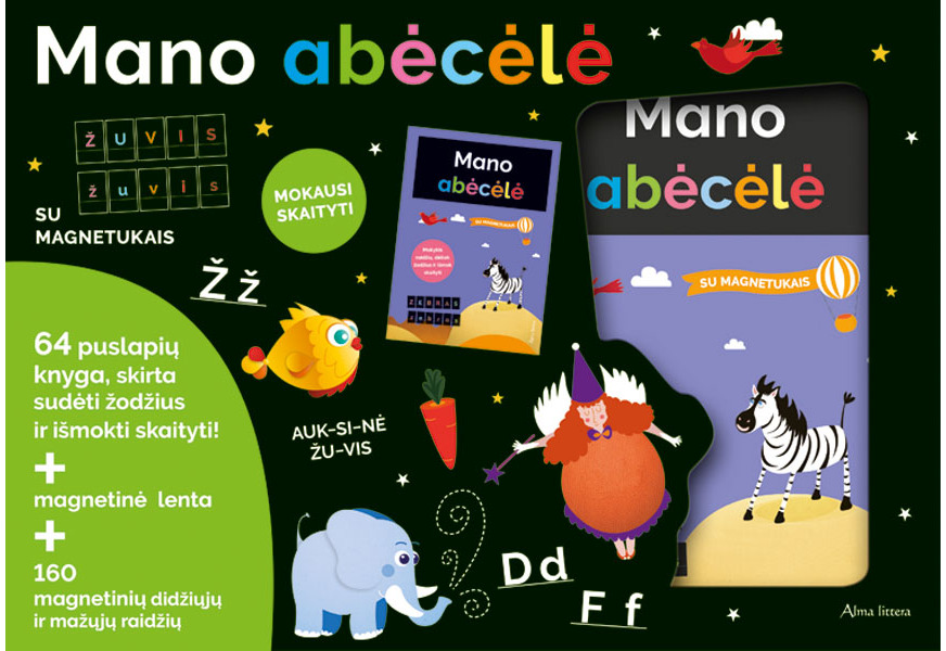 Mano abėcėlė. Su magnetukais | Knyga - Pegasas
